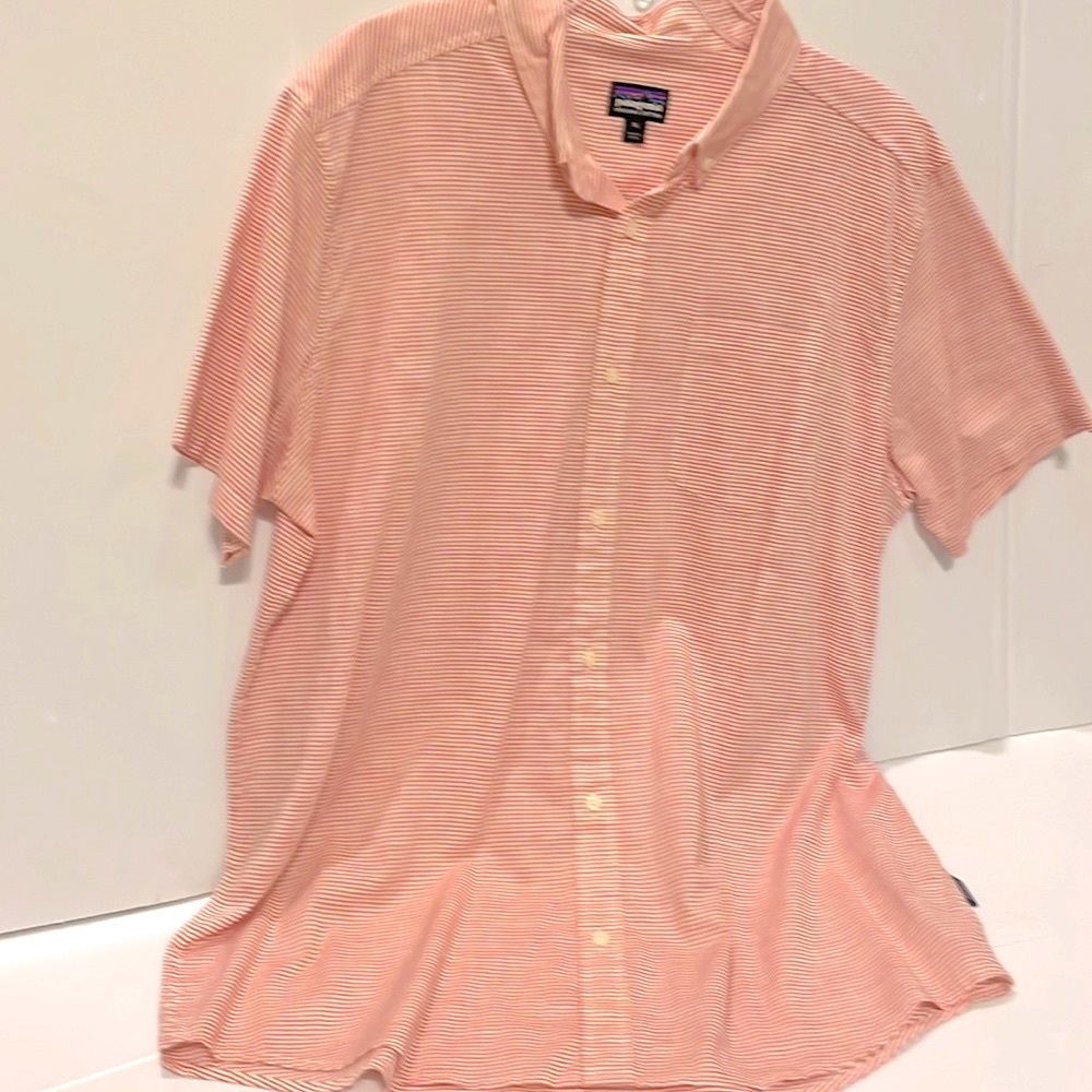 NWOT Patagonia Mens Short Sleeve Shirt / Organic cotton / one pocket Size XL - Picture 12 of 13